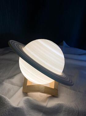 「左耳说」电脑桌面星球土星模型夜灯小众高级感氛围摆件生日礼物