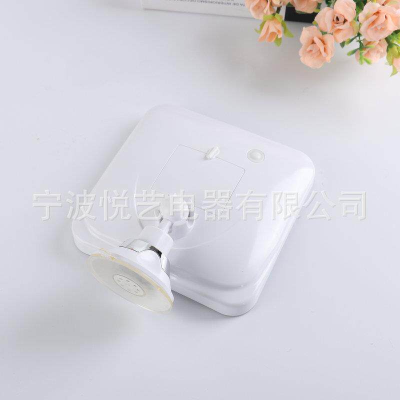 新款直销带吸盘5倍/10倍方形浴室镜子 卫生间贴墙方形放大led化妆
