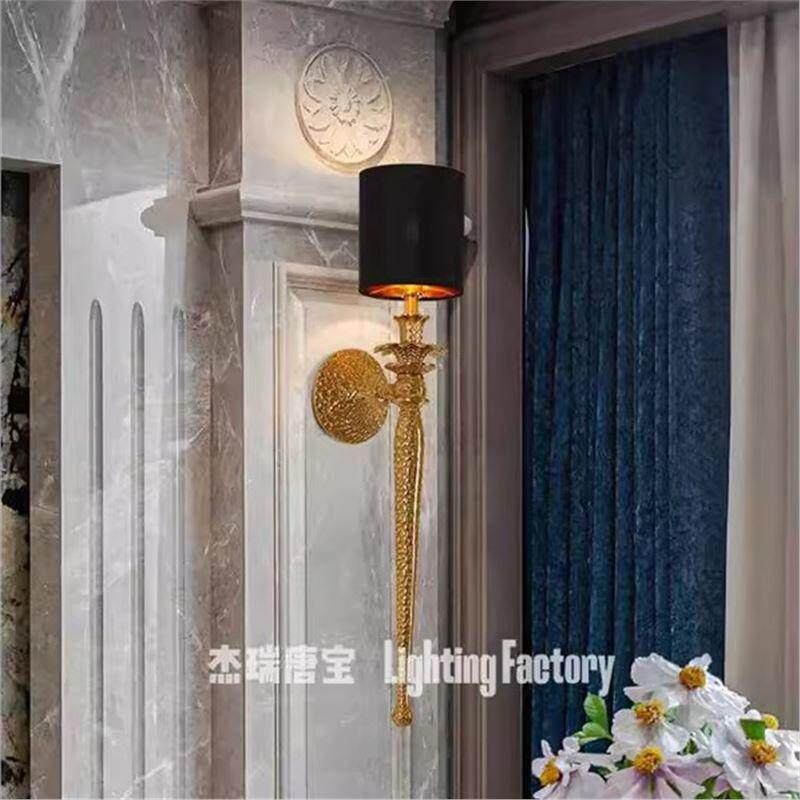 法式壁灯全铜奢华复古轻奢卧室床头客厅走廊过道电视墙灯