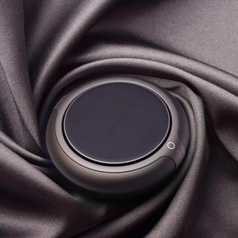 厂家直销太阳能车载空气净化器小型负离子净化器无线智能汽车用空