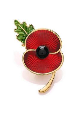Classic red dripping poppy brooch Corsage British Remembranc