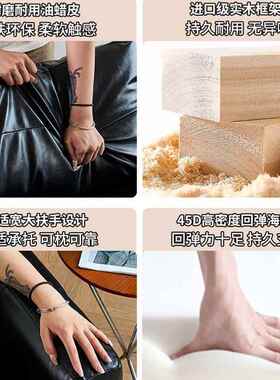 沙发小户型公室出租屋长条懒人办躺黑色油古蜡皮复客厅三YFY可人