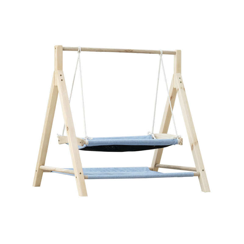 宠物猫吊床猫咪双层床四季通用木质猫窝千吊篮悬挂式猫窝可拆洗