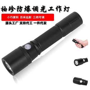 同款 珍防爆调光工作灯强光巡检手电筒充电器电池 华荣BAD202B C袖