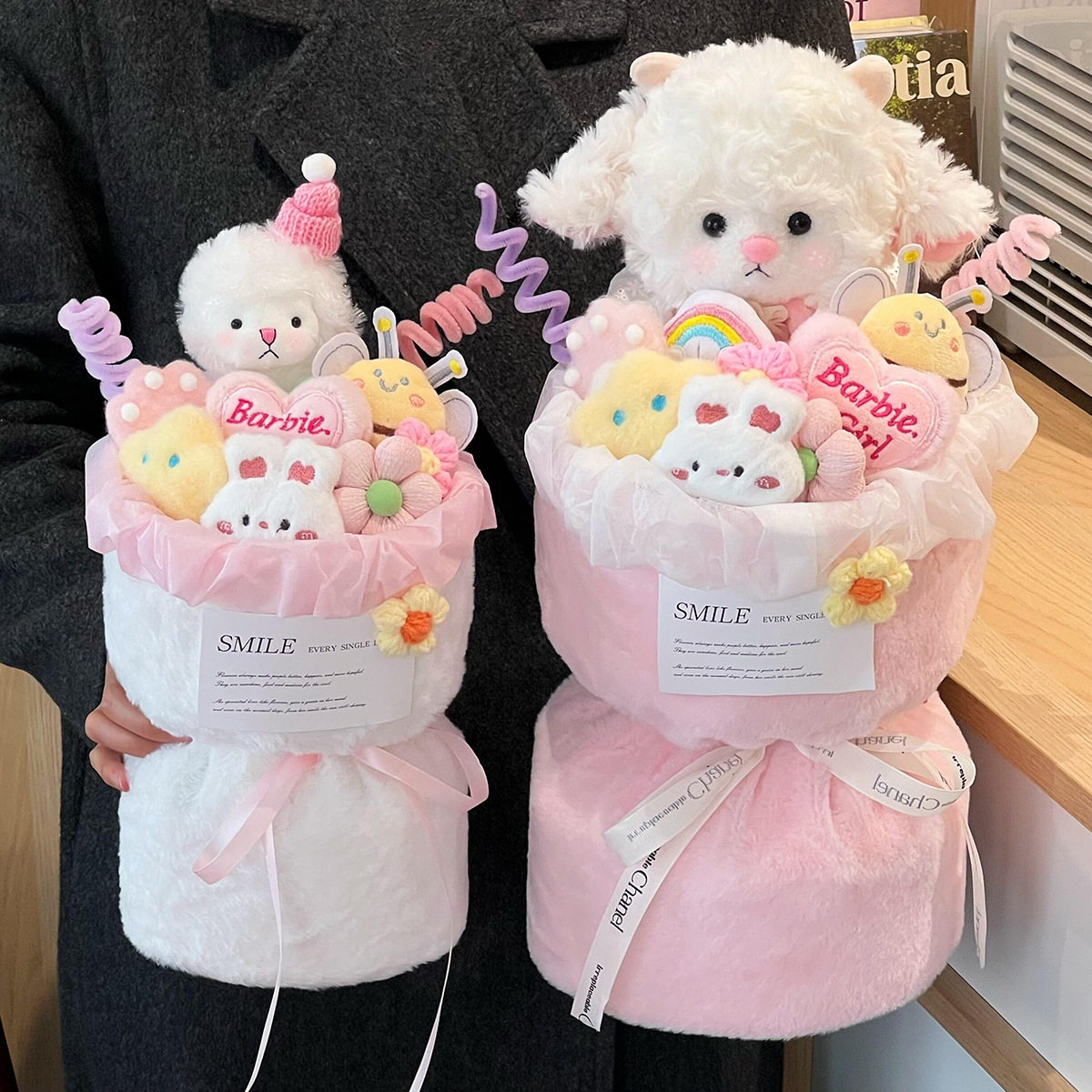 小羊玩偶香皂花束老师礼品套组