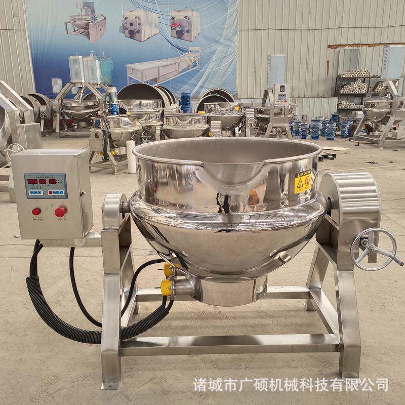大型卤制品煮锅锅体可翻转鸭货煮锅带保温导热油加热大骨汤煮锅