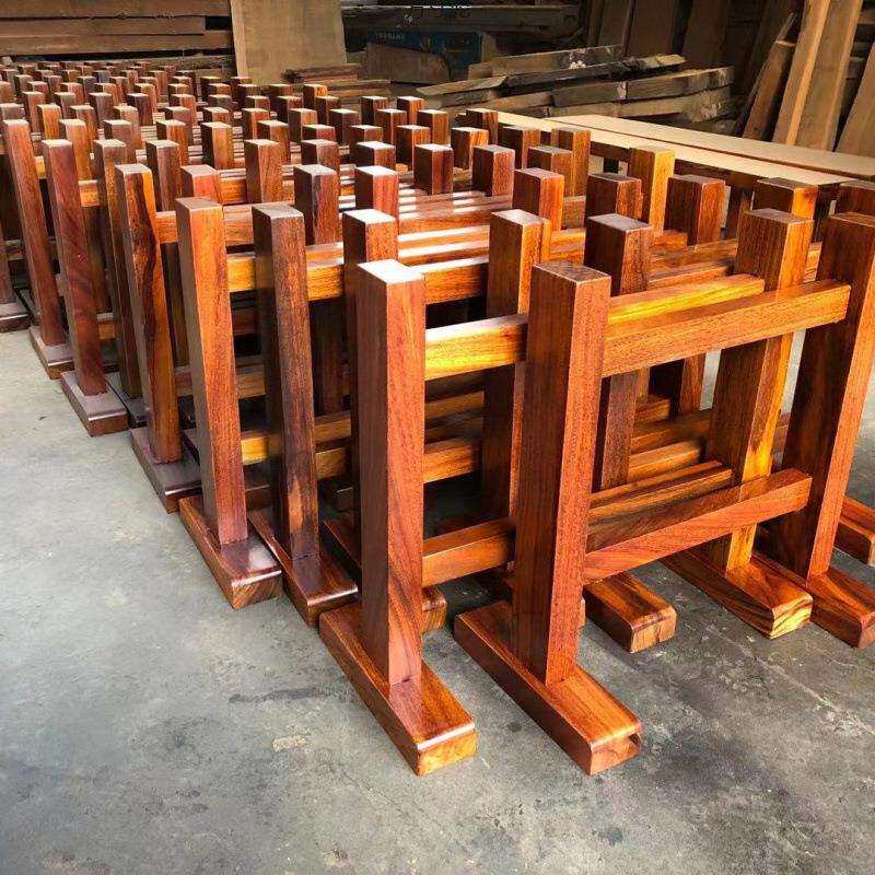 奥坎巴花黄花梨实木大板支架桌腿桌脚支架脚木质桌脚架原木茶桌厂