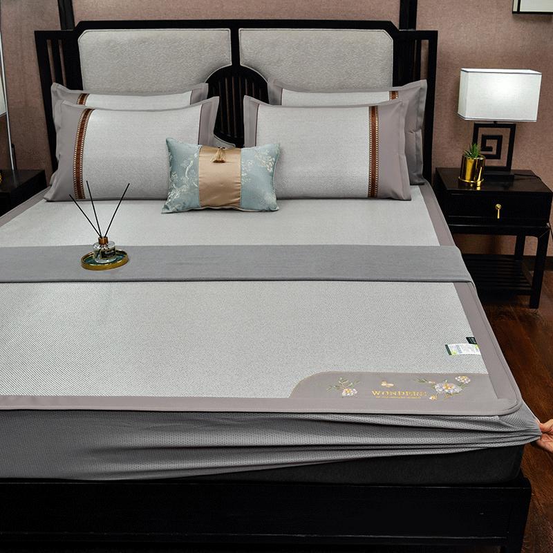 可折叠藤席席子15米款两用新款定2023腾笠丝夏天凉席席冰冬夏床