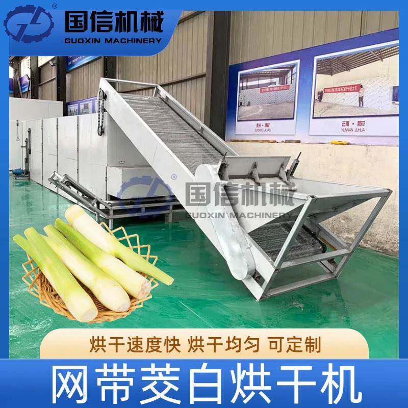 茭瓜茭菜菰笋烘干设备高笋高白娄笋薤白头烘干机网带茭白烘干机