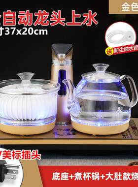110V全自动上水电热烧水壶电磁炉玻璃消毒锅蒸煮茶器台式嵌入泡茶