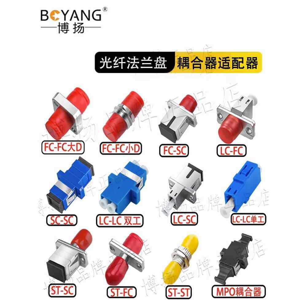 博扬 电信级耦合器 光纤法兰盘适配器 SC-FC-LC-ST光纤延长对接头