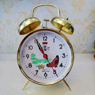 上海老式超响亮机械闹钟，马蹄形发条，覆古怀旧金属机芯，创意闹