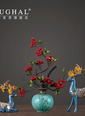 欧洲创意鹿三件套吸引财富入口大厅摆件客厅电视柜酒柜家装婚礼礼