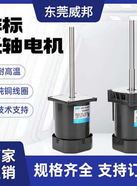 长轴电机60W90W120W200W单相220V耐高温低温电机交流微型长轴马达