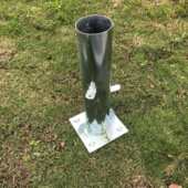 升级加厚41MM钢铁底座罗马伞预埋底座 大号管径高品质钢插脚地插