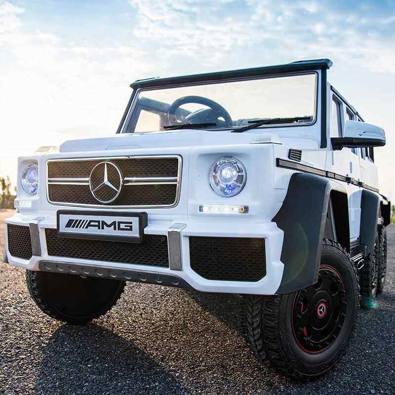 正品正版奔驰g63六驱带遥宝控双人座可儿童电动车宝大g越野坐大