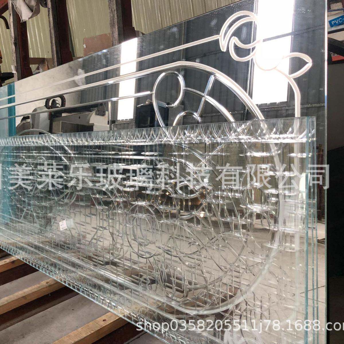 美莱乐V线车刻玻璃电脑雕刻车花镜子加工广州