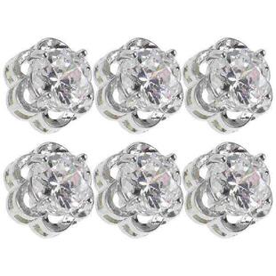 6 Pcs Buttons Zircon Rhinestone Decor Shiny Charm Ornaments