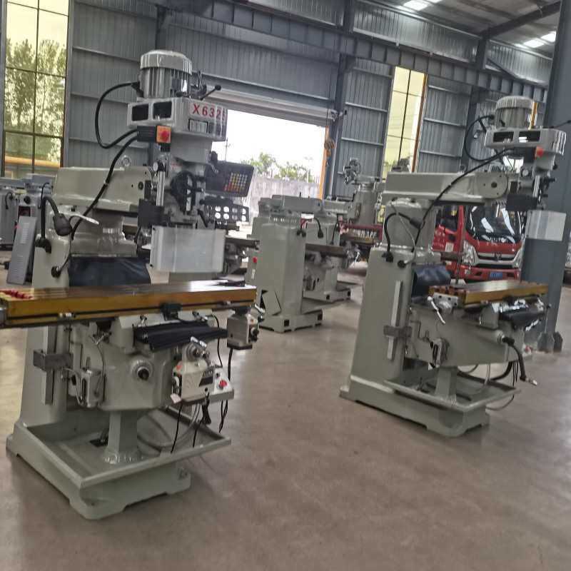 立卧两用炮塔铣床X6325 带卧铣三轴走刀三轴数显立式炮塔铣台湾