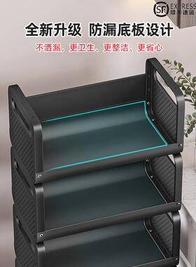 架厨房菜篮多子置物层落地ltao6701可移动放水多果蔬菜收纳家用功