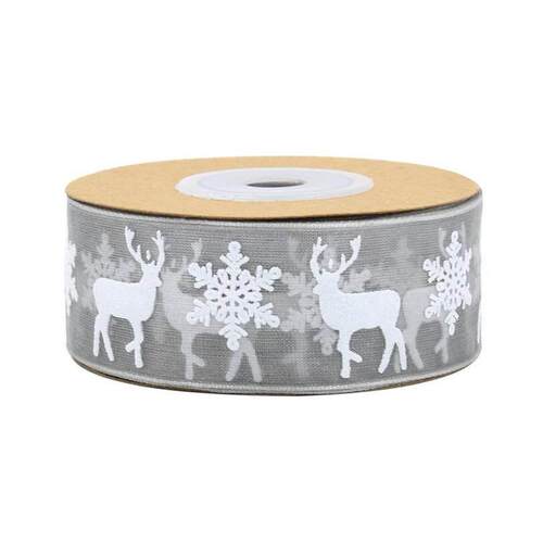 Hot sale 2.5cm printing Christmas decoration snow yarn red