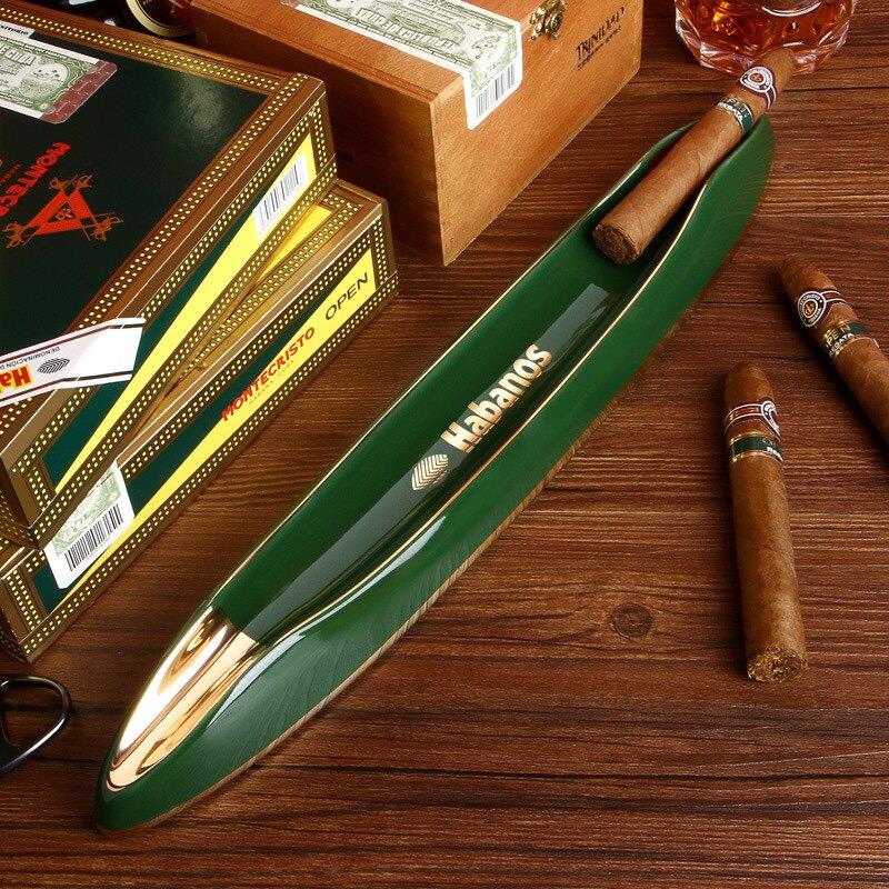 欣和丰新品高级感陶瓷大号双人雪茄烟灰缸 雪茄专用 客厅摆件