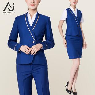 南航空姐制服女职业套装高端金店医美工装售楼部高铁工作服宝蓝色