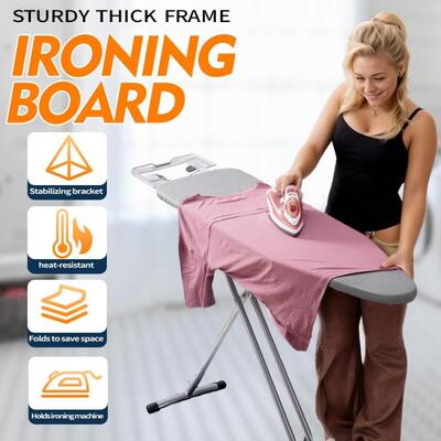 Ironing Board Full Size Non-Slip Folding Legs Iron Rest