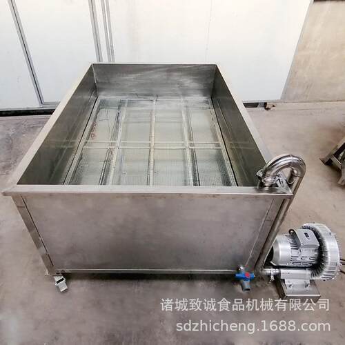 气泡翻滚清洗机 不锈钢山野菜连续清洗设备 竹笋去杂质清洗池