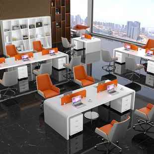 职员办公桌工员位现代简约YC Z2003烤漆办公组合椅工卡位桌电脑桌