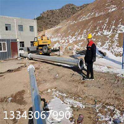 110KV钢管杆 电力钢杆 终端钢制电力塔 钢杆打桩 地脚螺栓