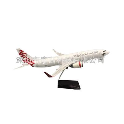 47cm维珍澳洲航空737 客机飞机模型带轮带灯摆件virgin australia