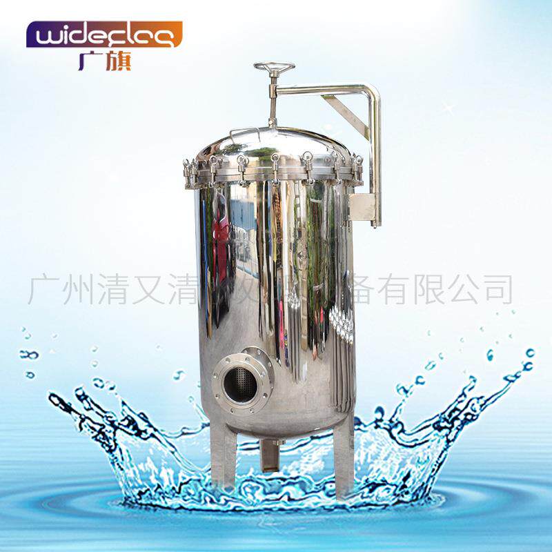 广旗油滤器不锈钢袋式过滤器拦截1微米以上杂质PP棉果汁过滤机