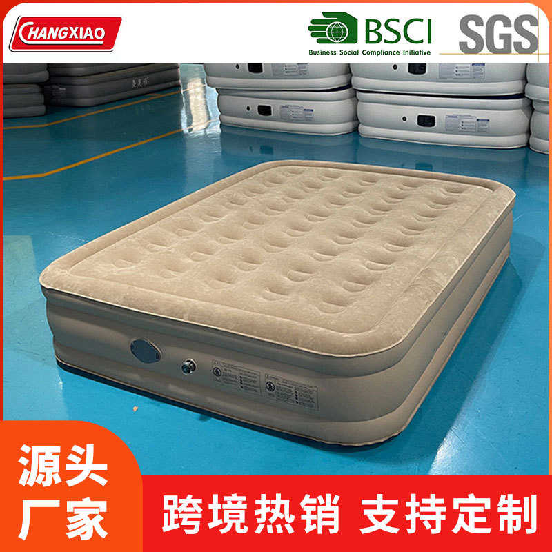 户外防潮垫帐篷自动厂家双人加厚折叠床垫植绒露营家用充气床气垫