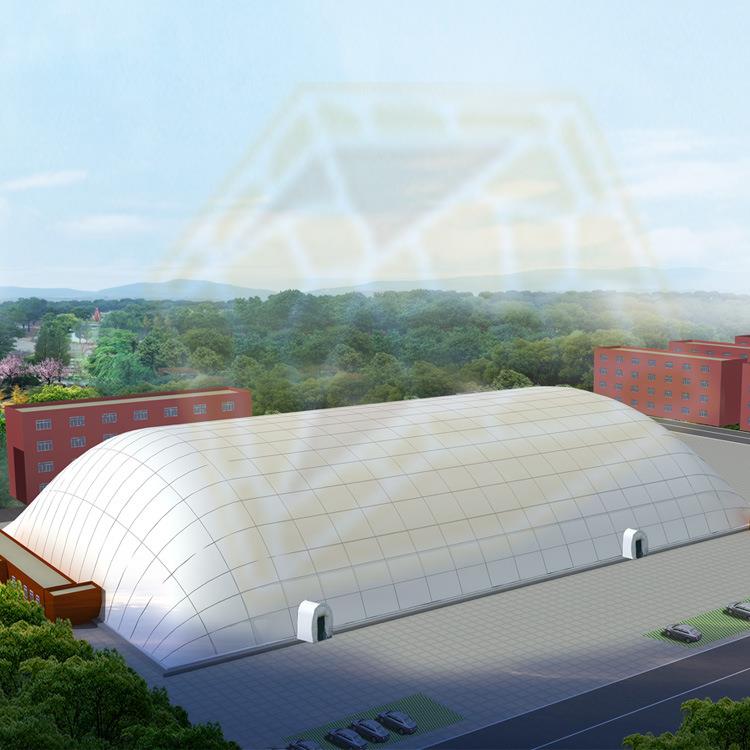 膜结构厂家pvdf充气膜球场大跨度充气膜帐篷工业膜建筑体育场材料