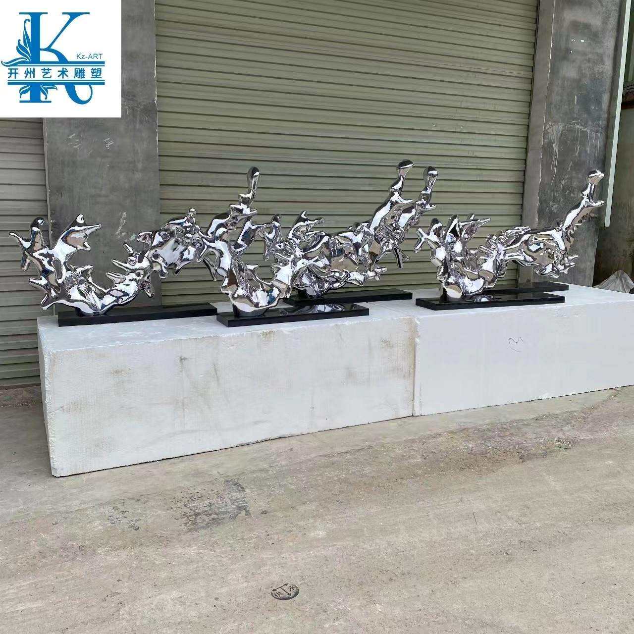 抽水花玻UIZ璃钢雕店塑桌面摆件装饰酒大堂客厅创意装售楼象部玄