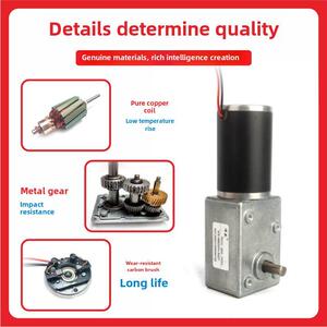 50W大扭矩涡轮蜗杆减速电机12V/24V微型直流电动机50Zy直流电动机