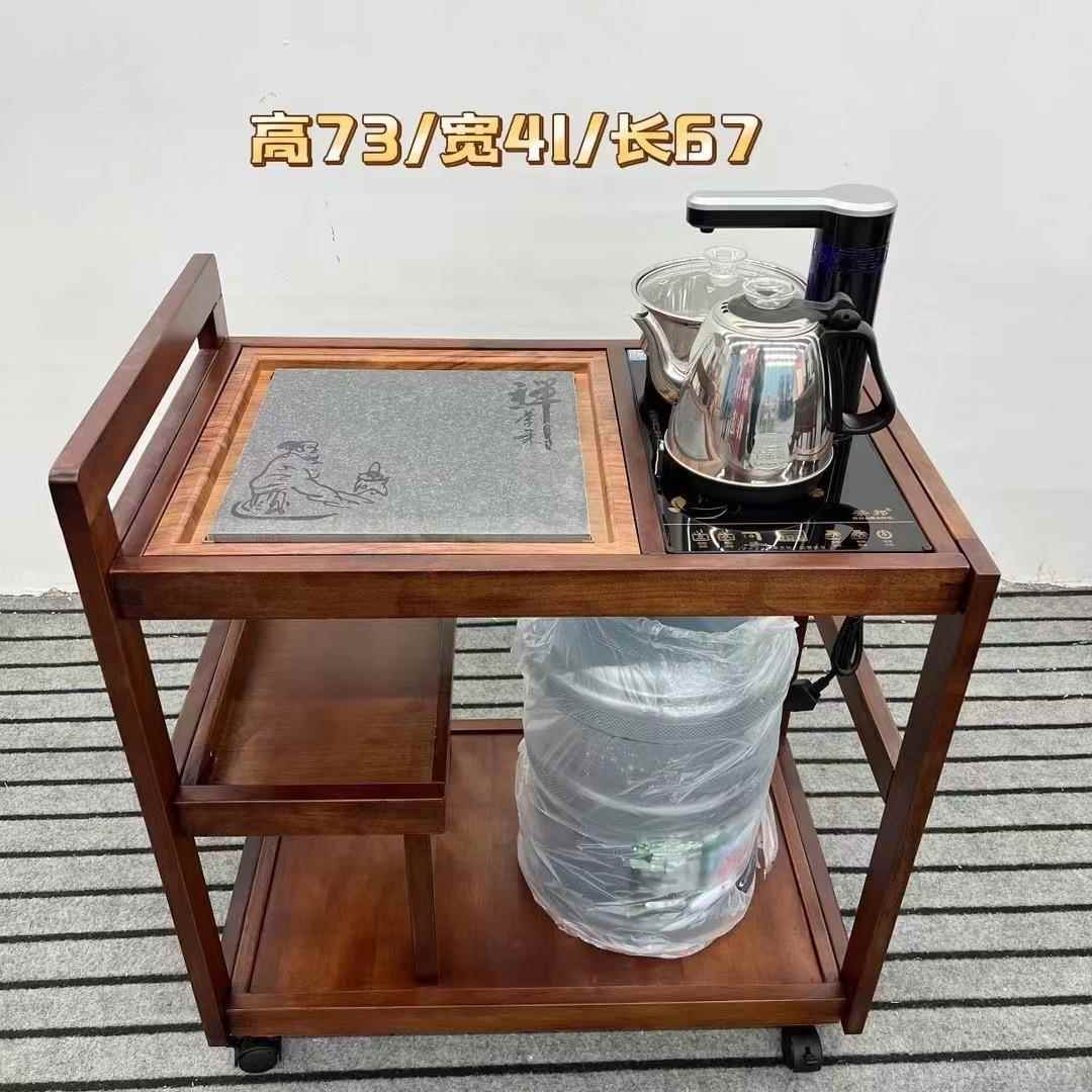 实茶水柜烧水壶一茶体家用胡桃木侧边柜客厅木靠墙茶台发桌WTE沙