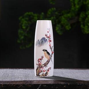 鸡毛掸子收纳瓶插鸡毛掸子的花瓶陶瓷器家居装饰品摆件插花干花