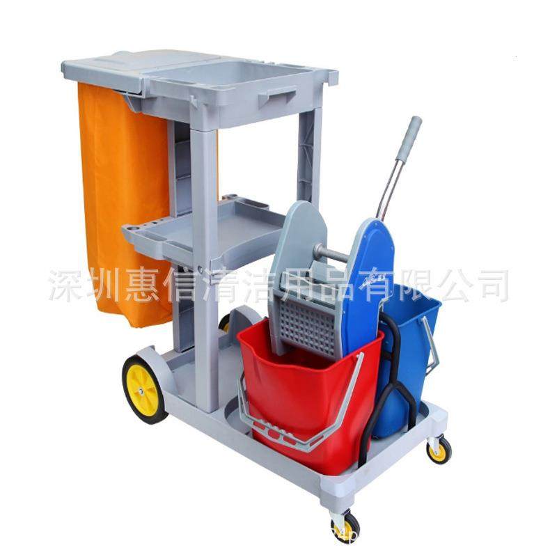 多用途清洁圾手推车带1双榨车宝D-199-1C多功能保超洁工具垃收纳
