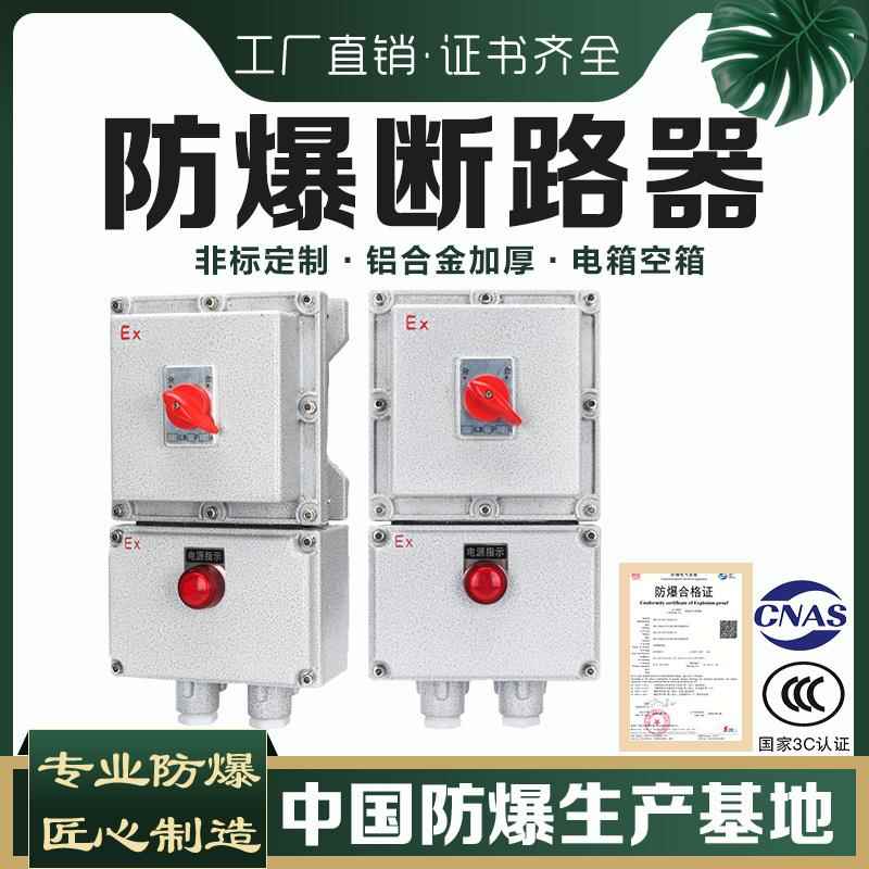 BDZ52防爆断路器10A16A20A32A63A100A漏电2P3P4P防爆开关箱220V
