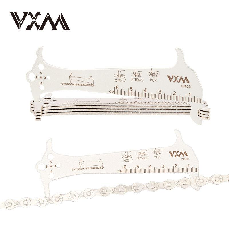 VXM山地公路车自行车三合一链条测量器 量规工具磨损量链尺规卡尺