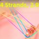 学生翻花绳 花绳子专用绳学生彩虹彩色绳小学生挑花绳编花绳玩具