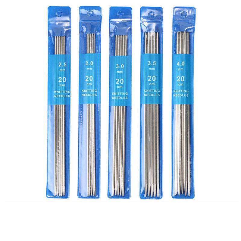 不锈钢毛衣针 20cm毛衣针双尖针织用针直针编制套装工具现货