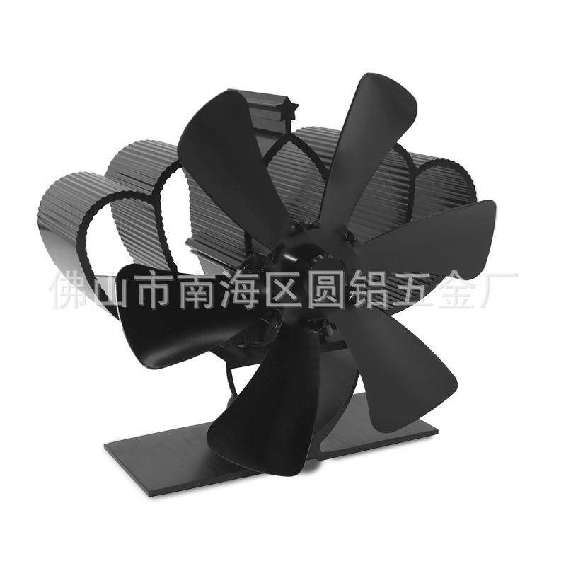 2024热销欧美新款小6叶外贸欧美热动力迷你款壁炉风扇
