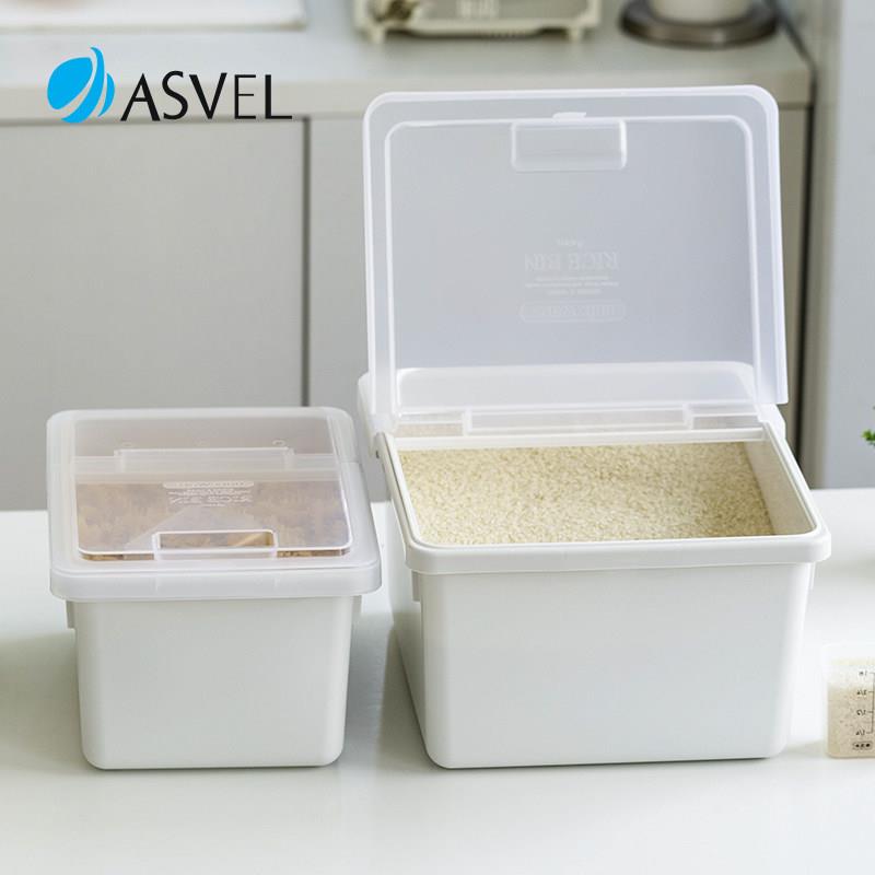 日本制ASVEL进口防虫防潮米桶家用密封储米箱日式风格厨房收纳