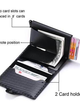 ID Credit Bank Card Holder Wallet Luxury Brand Men Anti Rfid