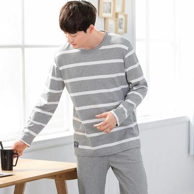Casual O Neck Cotton Pajamas Men
