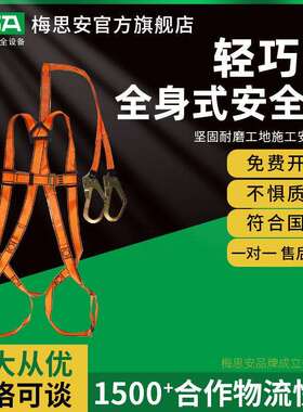 MSA梅思安10147344 轻巧星全身式安全带坚固耐磨工地施工安全绳