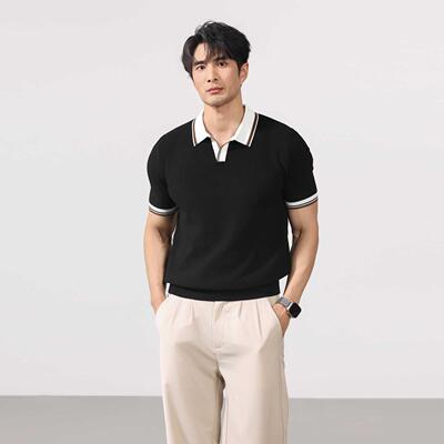 Sweater Striped Mens Polo For Women Casual Wear Daily Outfit